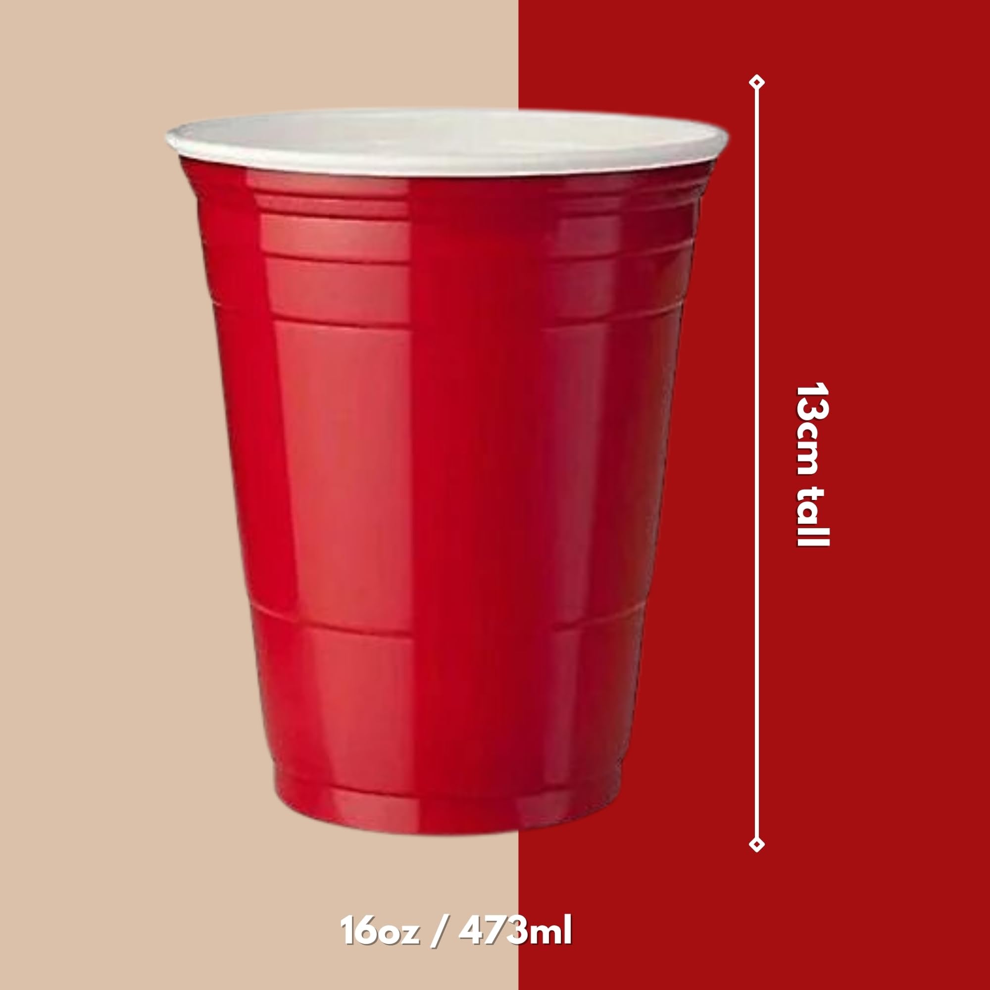 Beer Pong Game Set -Party Pack,24-Piece Set including 16oz Blue and Red Plastic Cups, Perfect for Students Birthdays - Image 3