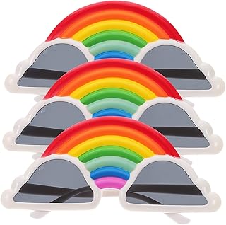 3 Pçs Óculos De Cosplay Óculos De Baile Óculos De Sol Novidade Óculos De Festa Óculos Engraçados Óculos Engraçados Óculos De Festa Cosplay Óculos De Nuvem Rainboe Persianas