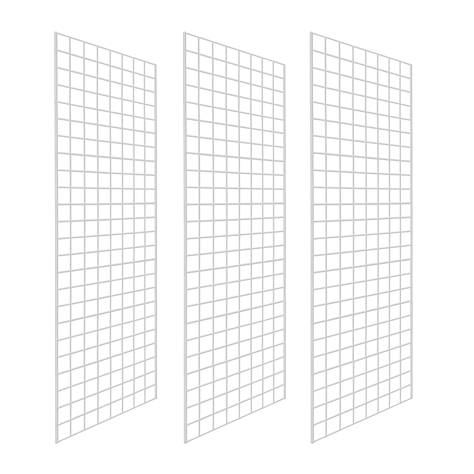 Photo 1 of Grid Wall Commercial Grade Gridwall Panels – Heavy Duty Grid Panel for Any Retail Display Wall Grid 2' Width x 6' Height, White (Pack of 3) 2'x6'(3 Pack) White