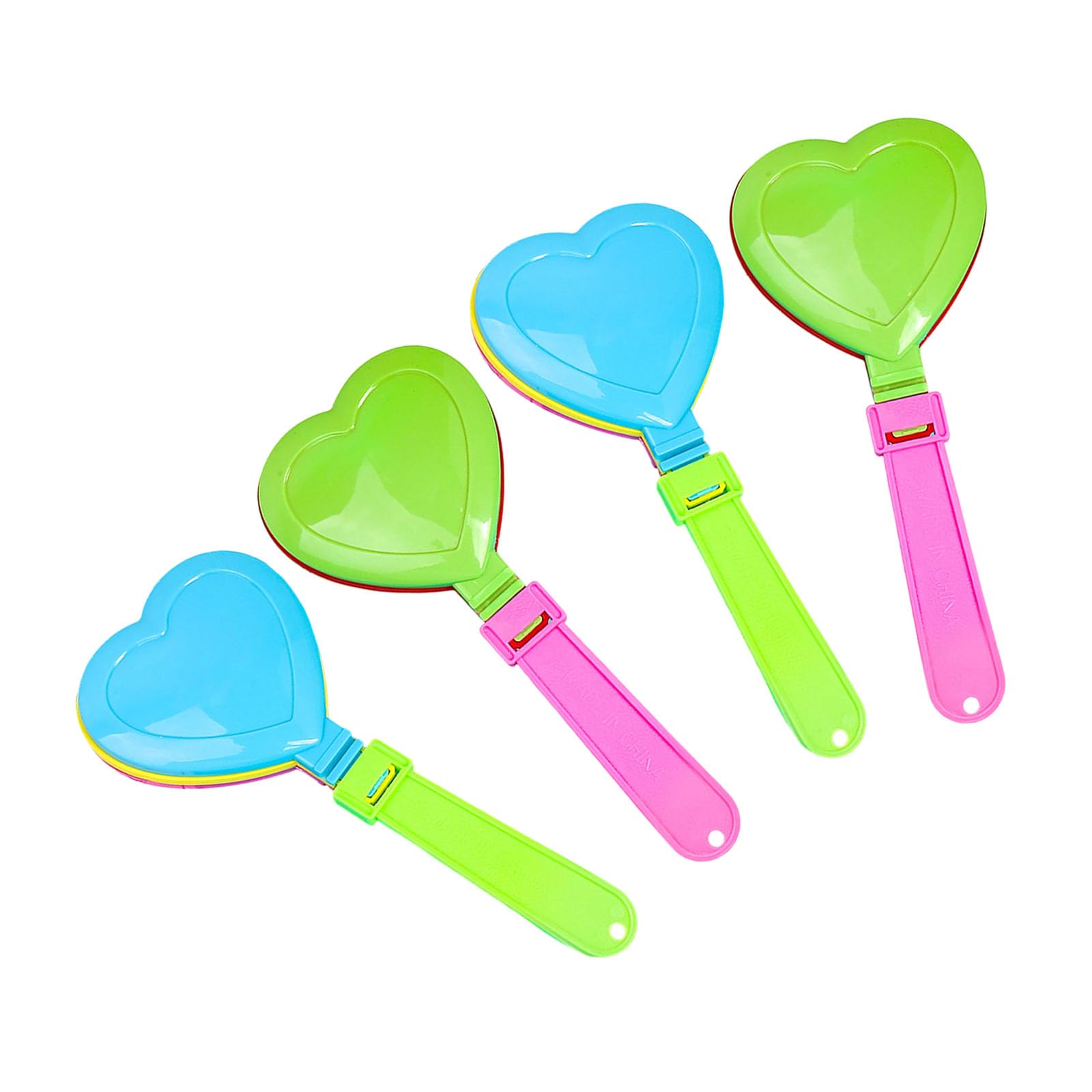 Jazuaiao Bulk Noise Creation Set 4Pcs Ergonomic Clapping Props Safe for Kids Recycled PP Cheering Supplies Event Decoration Clapping Hands Noise Maker