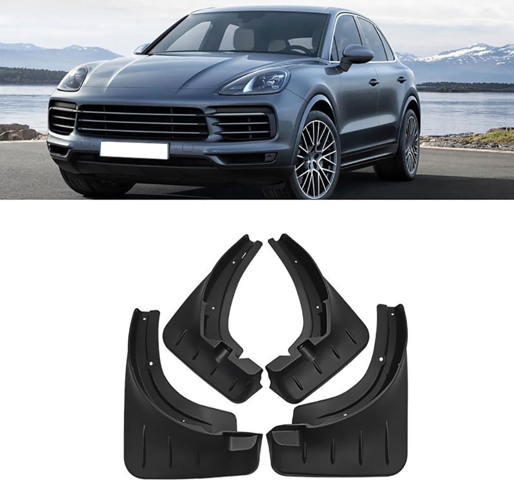 RESKIU 4PCS Mud Flaps for Porsche Cayenne 2018-2021, Splashproof No Drill Easy Install Front Rear Wheel Protection Fender Mudflaps All-Weather Splash Guards