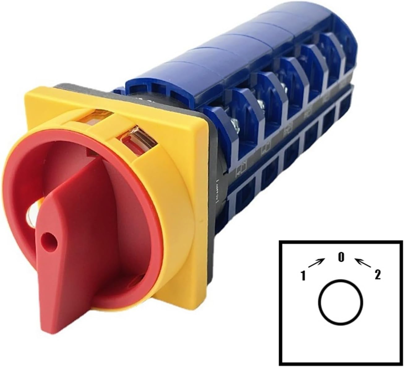 3 Position Reset Cam Switch 690V 63A 6 Poles Padlock Changeover Rotary Switches ON-OFF-ON YMW26GS LW26-63/6GS ZCKHNQOP