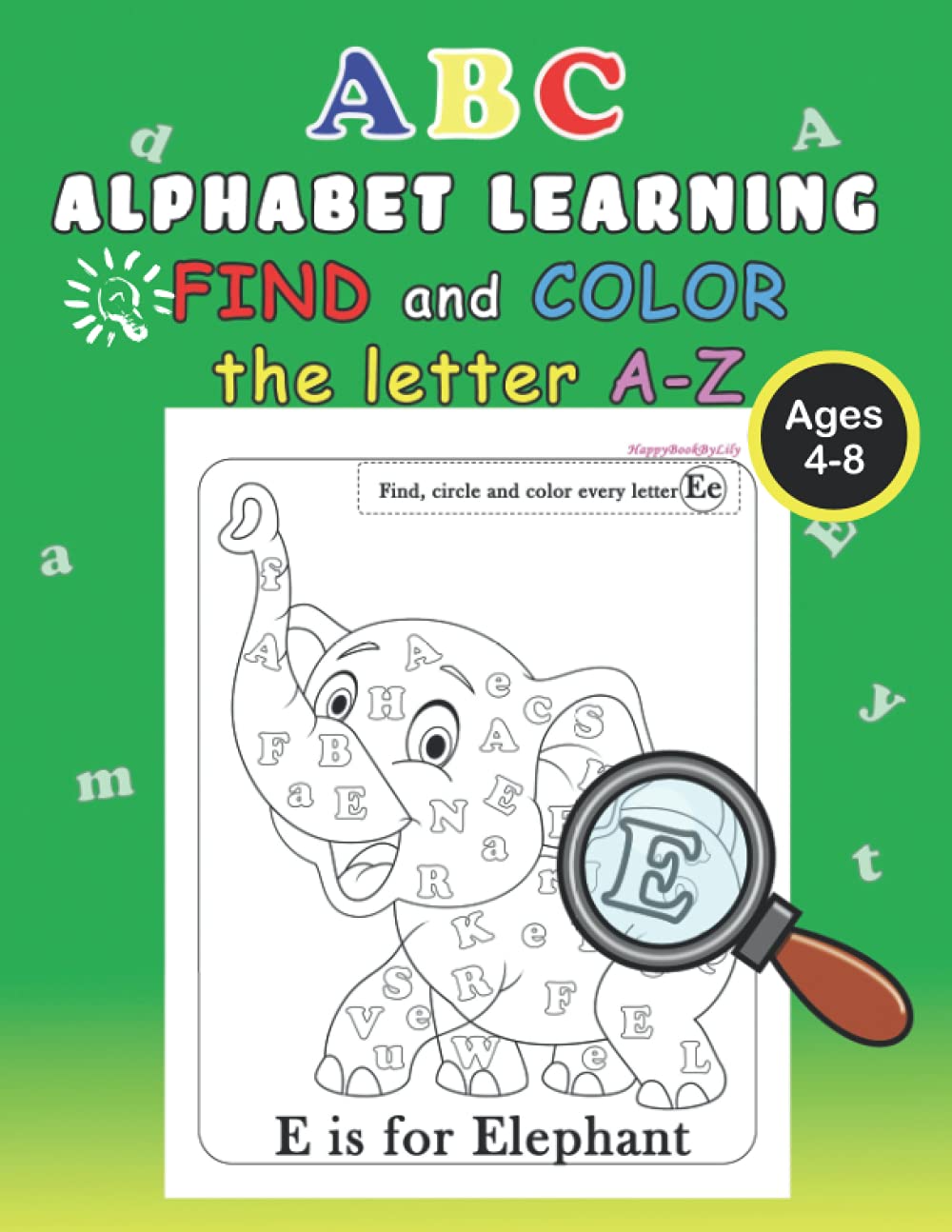 ABC Alphabet Learning / Find and Color the letter / A-Z / Ages 4-8