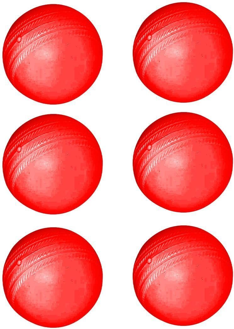 Kids Plastic Balls Cricket Training Ball (Standard, Pack of 6, Red)-image-24