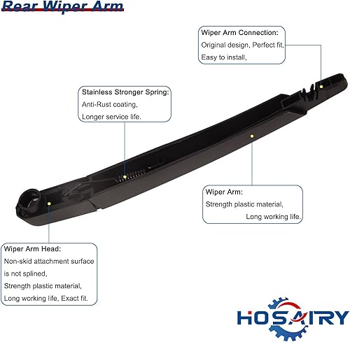 Miniatura 3 de Juego de limpiaparabrisas trasero para Nissan Pathfinder 2013-2019, para Nissan Rogue 2014-2019, para Nissan Rogue Sport 2017-2019 Conjunto de