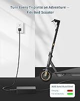 Vista 6 de VHBW Cargador de 42 V para batería de scooter eléctrico de iones de litio de 36 V, compatible con Bird Air/Flex/One, Xiaomi M365, M365 Pro, 1S