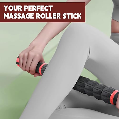 Miniatura 7 de Rodillo de masaje, rodillo muscular para atletas, rodillo de masaje de liposucción para drenaje linfático, para aliviar el dolor muscular, puntos de