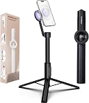 KraftGeek Magnetic Selfie Stick Tripod for iPhone, 64” Phone Tripod for Magsafe, Travel Tripod Stand with Remote for Cell Phone Video Recording