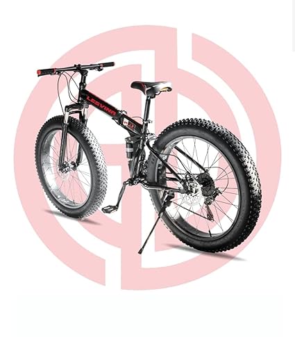 Shanti A1 Fat tyre Folding cycle Dual Suspension Fat Mountain Bike with 26X4 INCH Wheels and with 21 Speed Gears 26 T Fat Tyre Cycle (21 Shimano Gear, Orange) for Unisex Adults