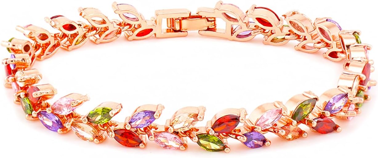 Valentine Gift for Girls Bracelet for Women and Girls | White Crystal Bracelets for Women Swiss Zircon Bracelet | Birthday Gift for Girls & Women Anniversary Gift for Wife