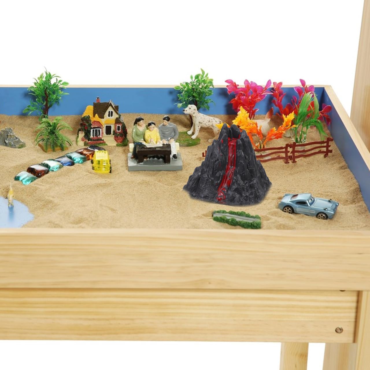 Volcano Toy, 10pcs Volcano Science Kit Eruption Model for Kids 4-6 Playtime, Simulation Dinosaur World Toys Figurine Ornament for Fairy Gardens, Aquarium Landscapes, Preschool Educational Tool 3.14 In