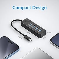 Vista 7 de GiGimundo Hub USB C de 4 puertos para laptop, adaptador multipuerto USB C a USB Hub transferencia de 5 Gbps, divisor USB C para laptop, MacBook