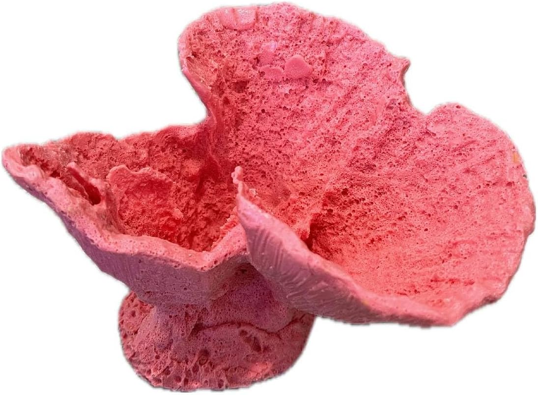 Ocean Aquaria Montipora – Artificial Coral for Fish and Reef Tank & Aquarium Decor #55 (Pink)
