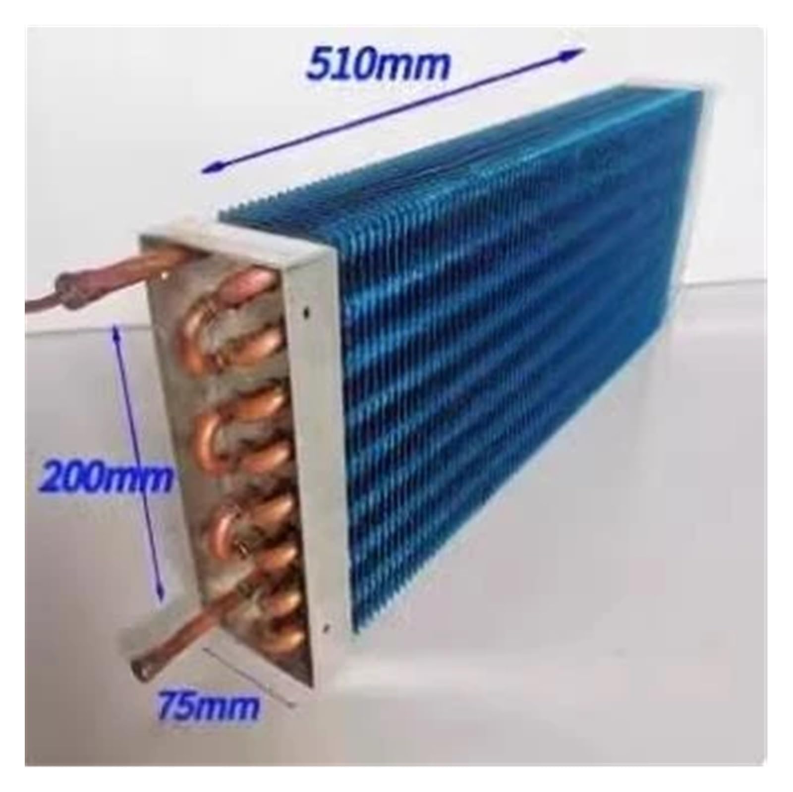 Vetrina Del Frigorifero Del Congelatore Vetrina Refrigerata Dell'evaporatore Alettato Commerciale Radiatore Del Condensatore Serpentina Del Condensatore Del Tubo Di Rame Puro(510x200x75mm 1pcs)