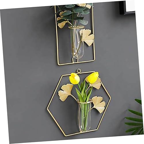Miniatura 8 de YARNOW Jarrón colgante de pared, decoración de pared, adorno de cristal montado en la pared, adorno para el hogar