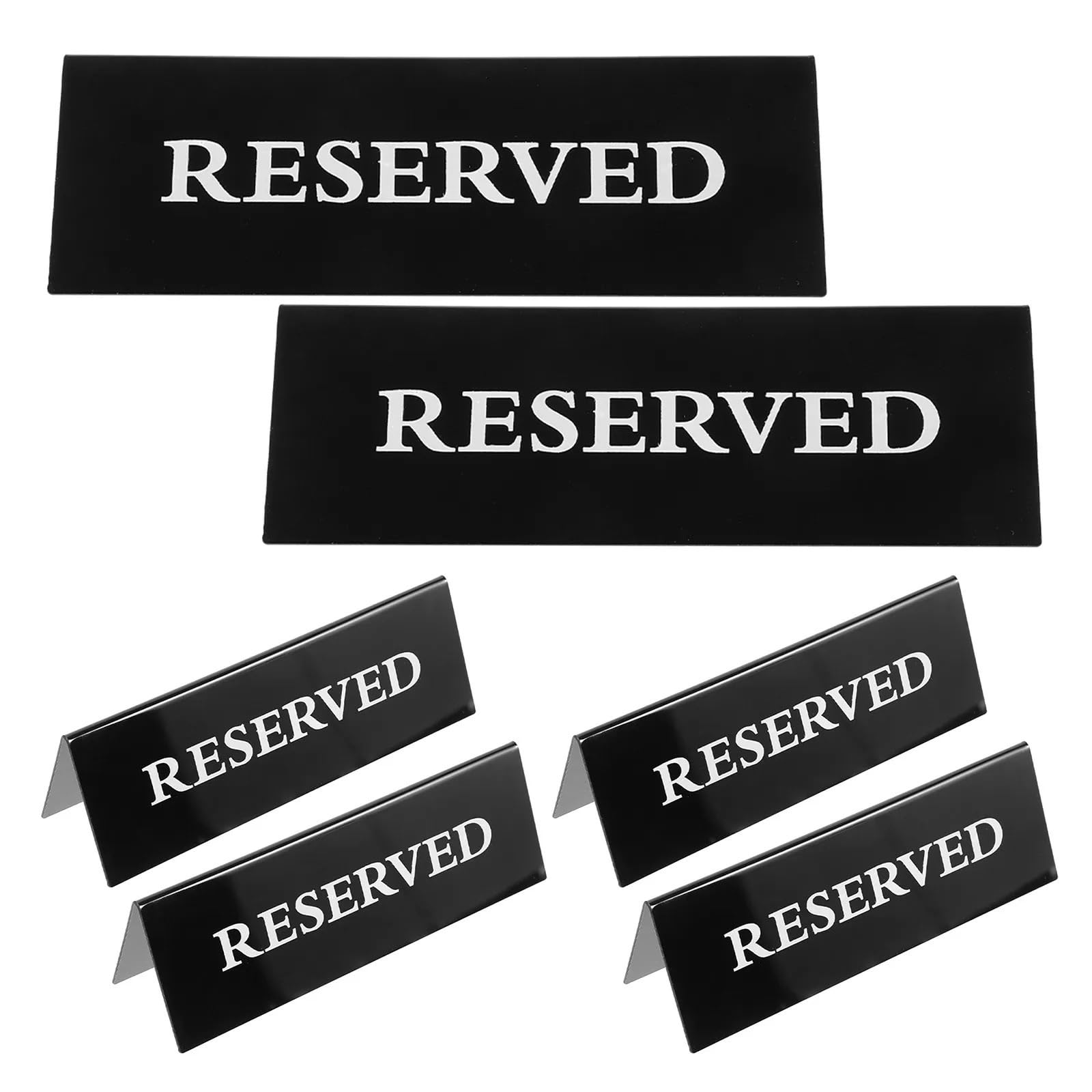 10 letreros acrílicos reservados para mesa