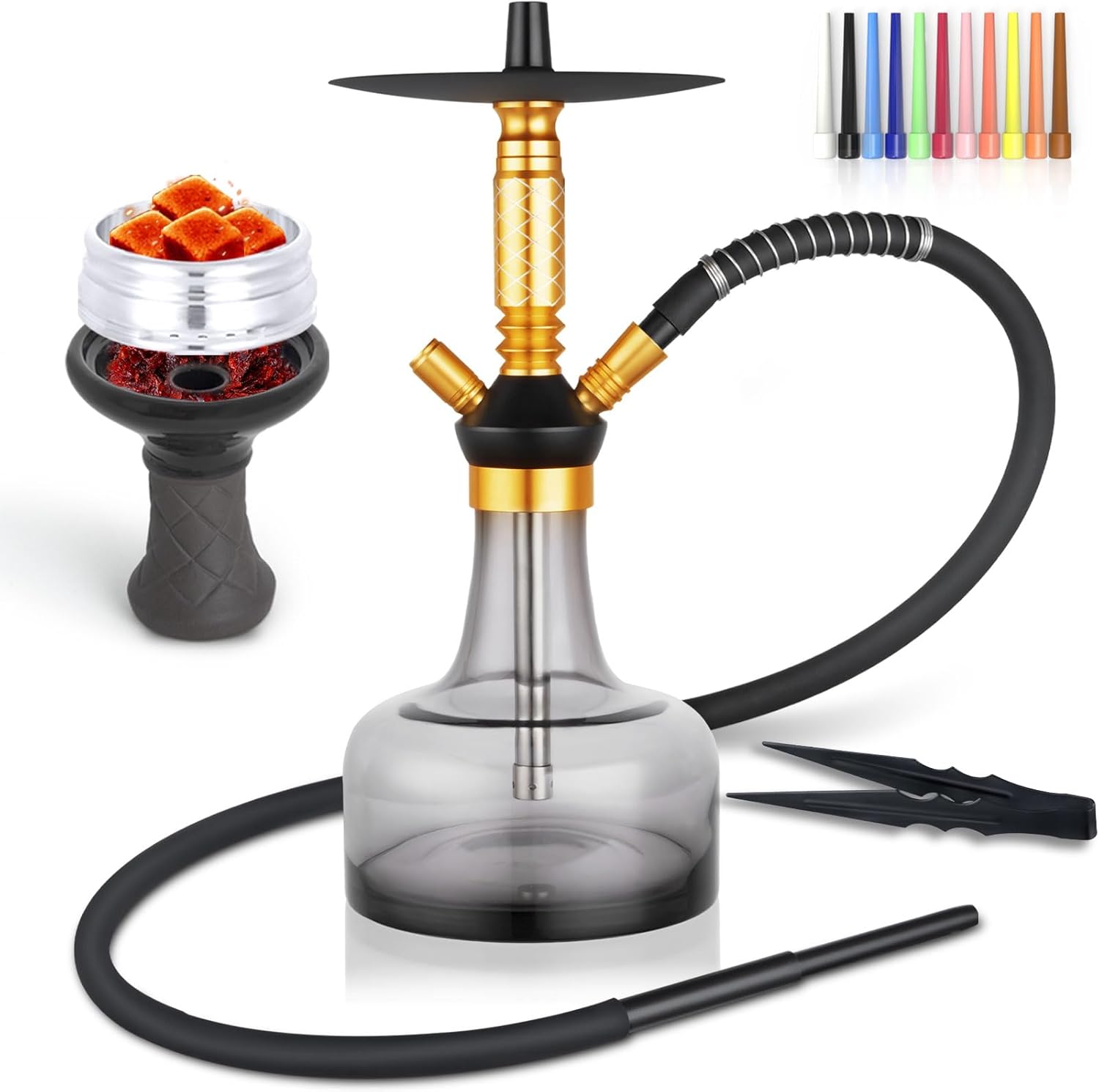 19'' Hookah Set Modern Aluminum Hookah Set With Everything