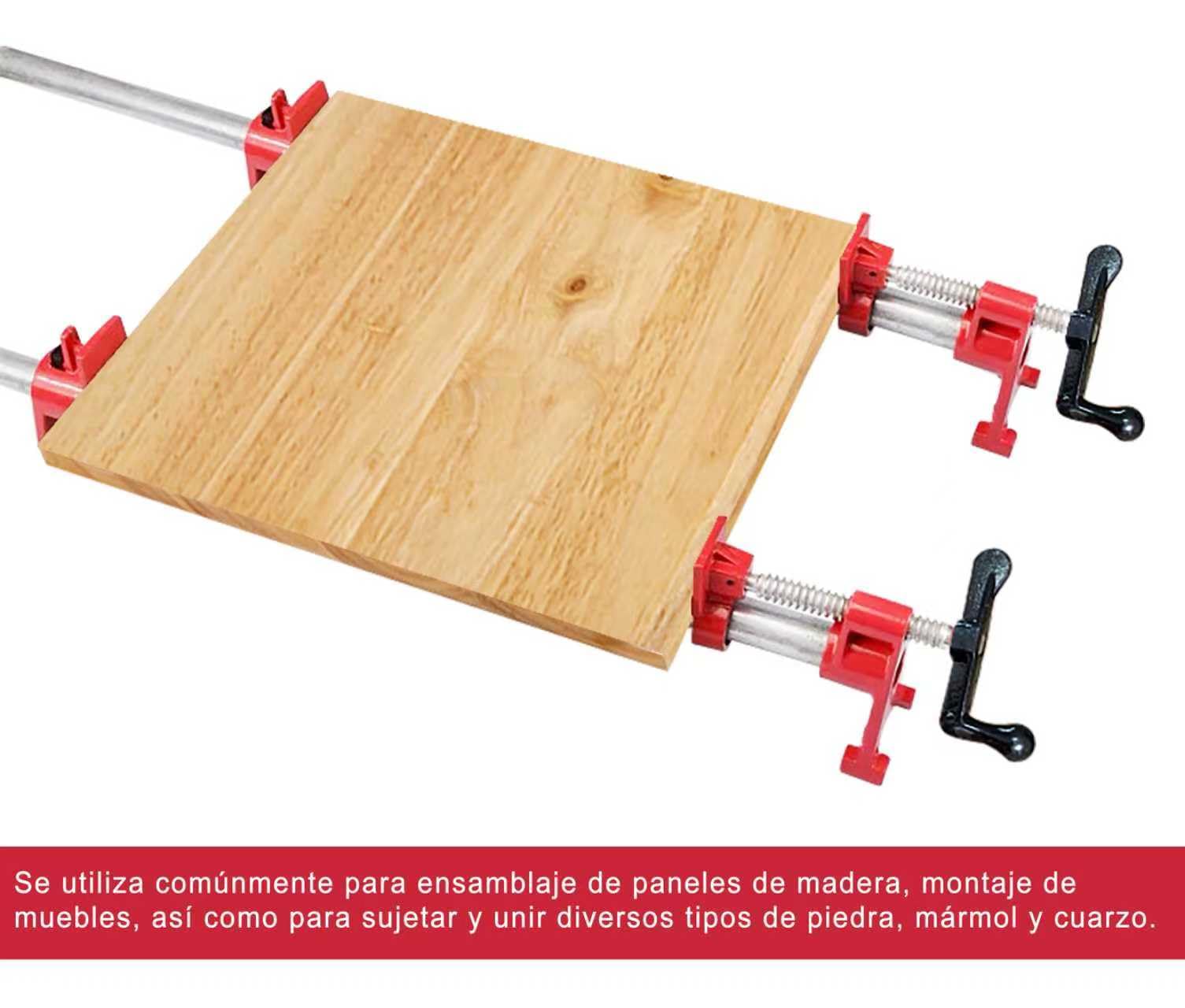 HimaPro Juego de 4 Sargentos Tipo H para Tubo de 19 mm (3/4") – Uso Profesional para Carpintería, Bricolaje y Proyectos DIY