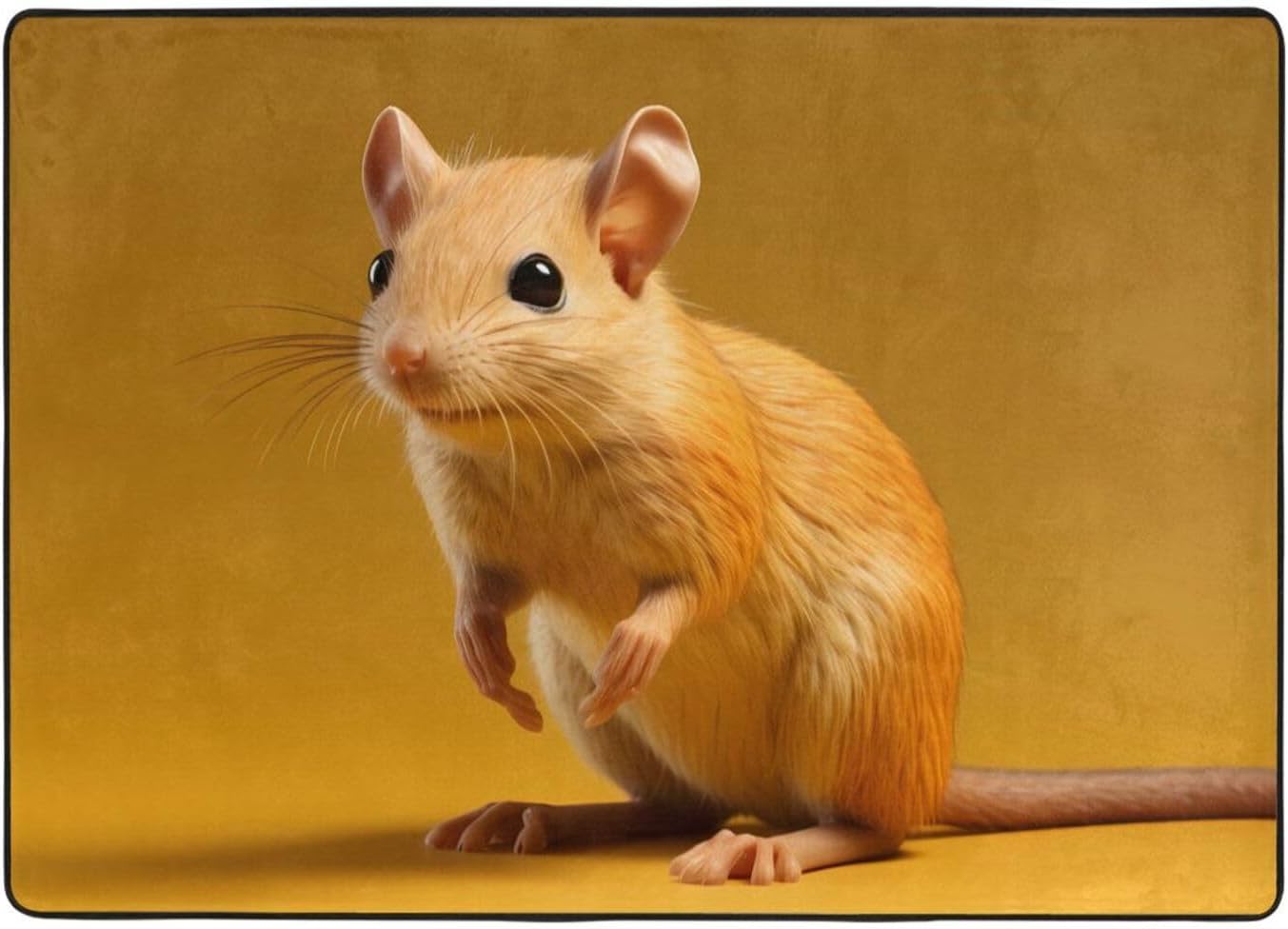 Cute Elephant Shrew Printed Floor mat 80x58 inches, Non-Slip Decorative Carpet for Bedroom and Living Room