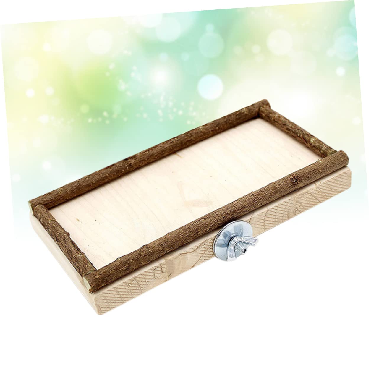 DOITOOL 2piezas Tablero De Salto De Madera para Aves De Caja De Alimentación y Juguete para Periquitos y Loros para Ejercicio y Coordinación El Hogar o Tienda De Mascotas