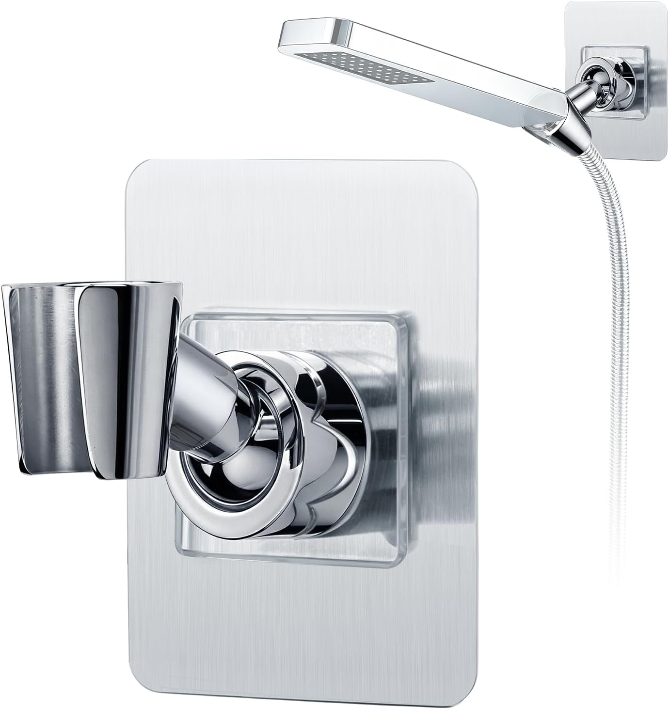 YDmeet Shower Head Holder- Handheld Shower Head Holder with NO Drill Chrome