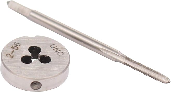 Round HSS 2-56 UNC Tap and Die Set Right Hand Machine Thread Plug