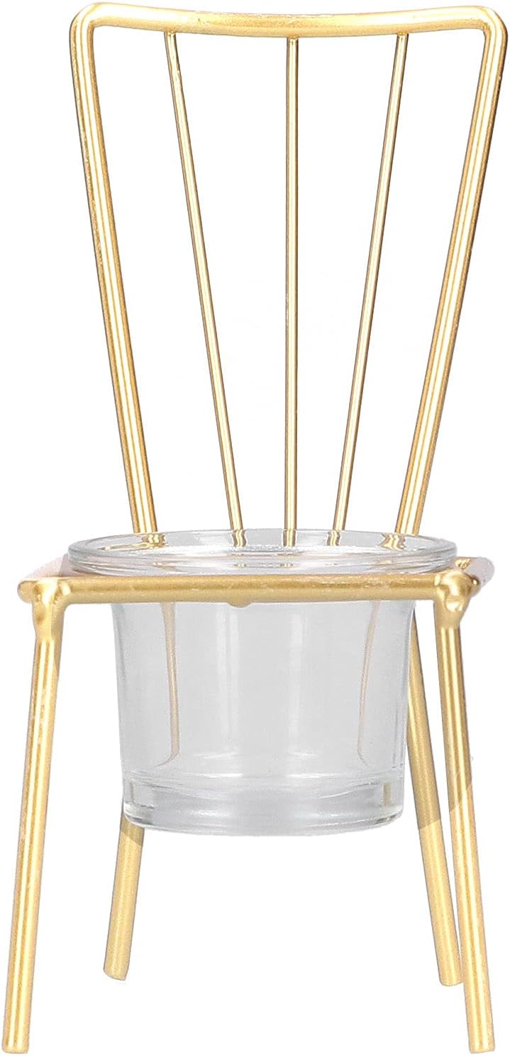 BORDSTRACT Miniature Chair Candle Holder, Glass Candlestick