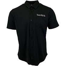 New! Micro-Perforated, Stretch Embroidered Button-Up