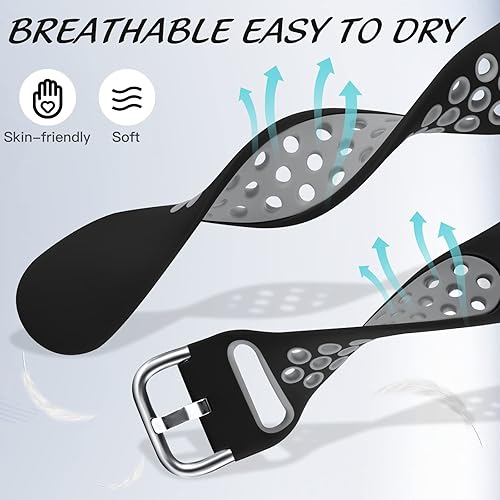 Miniatura 2 de Maledan Compatible con Fitbit Charge 5 correas para hombres y mujeres, correa deportiva de silicona suave para Charge 5, accesorios de reloj,