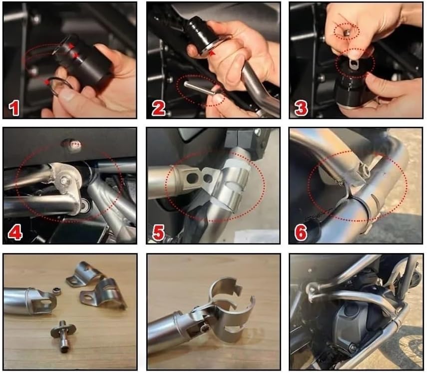 Engine Guard Crash Bars for R1250GS for Adventure for R1250GSA 2019-2024 Motorcycle Engine Guard Crash Bar Extensions Bumper Anti-Fall Motorbike Crash Bar Bumper