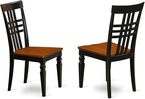 Miniatura 6 de East West Furniture pvlg5-bch-w 5piece Juego de mesa de cocina con uno plainville mesa y cuatro sillas de comedor en negro  Cereza Acabado