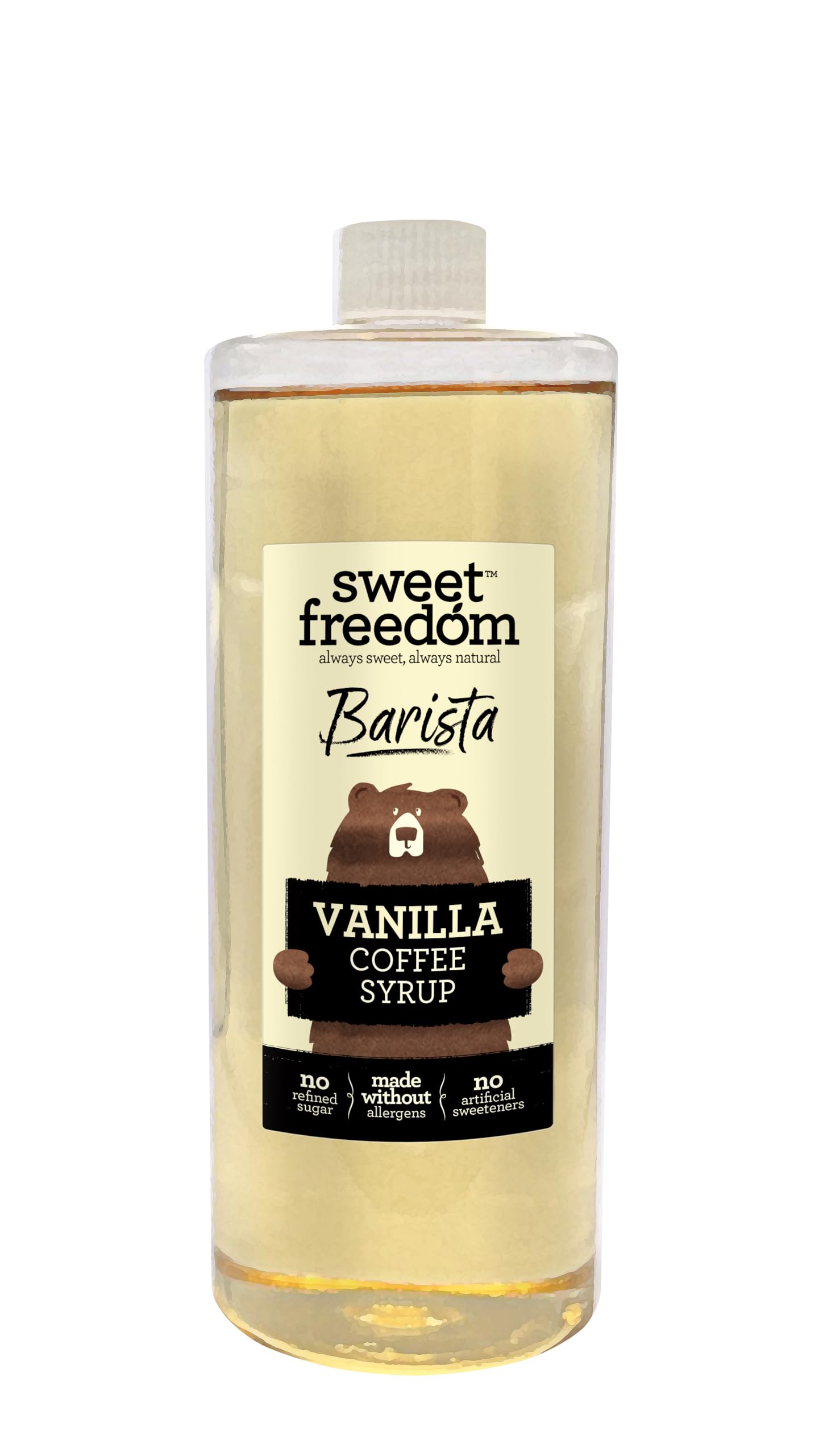 Sweet Freedom Vanilla Coffee Syrup - 1 litre | Great Taste | Natural Sweetness Derived from Fruit | Ideal for Baristas & Coffee Lovers | No Preservatives or Allergens | Vegan