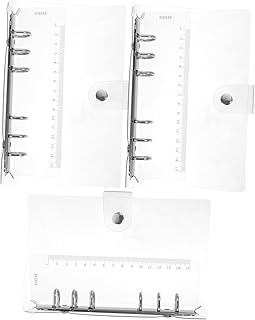 NOLITOY 3Pcs Pastas De Arquivo Notebook Fichário Clipes Fichários Transparente Fichário Scrapbook Fichário Organizador De Arquivo De Desktop Pasta Fichário Folha Solta Livro De Folhas