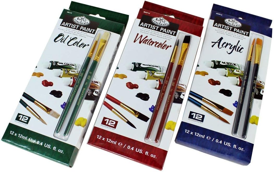 Artist Quality Full Size Table Easel Art Set Complete Acrylic & Watercolor Comprehensive Package for Getting Started in Painting