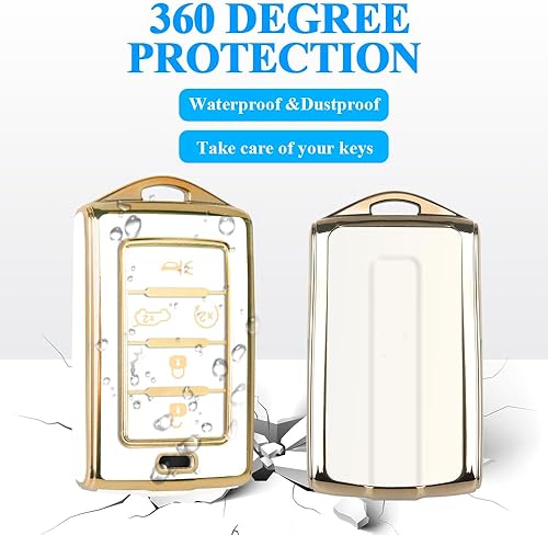 Miniatura 4 de Funda para llavero de Jeep con llavero, protección de 5 botones, apta para Jeep  Grand Cherokee  Wagoneer  Grand Cherokee L  2021 2022 2023  Ordenar