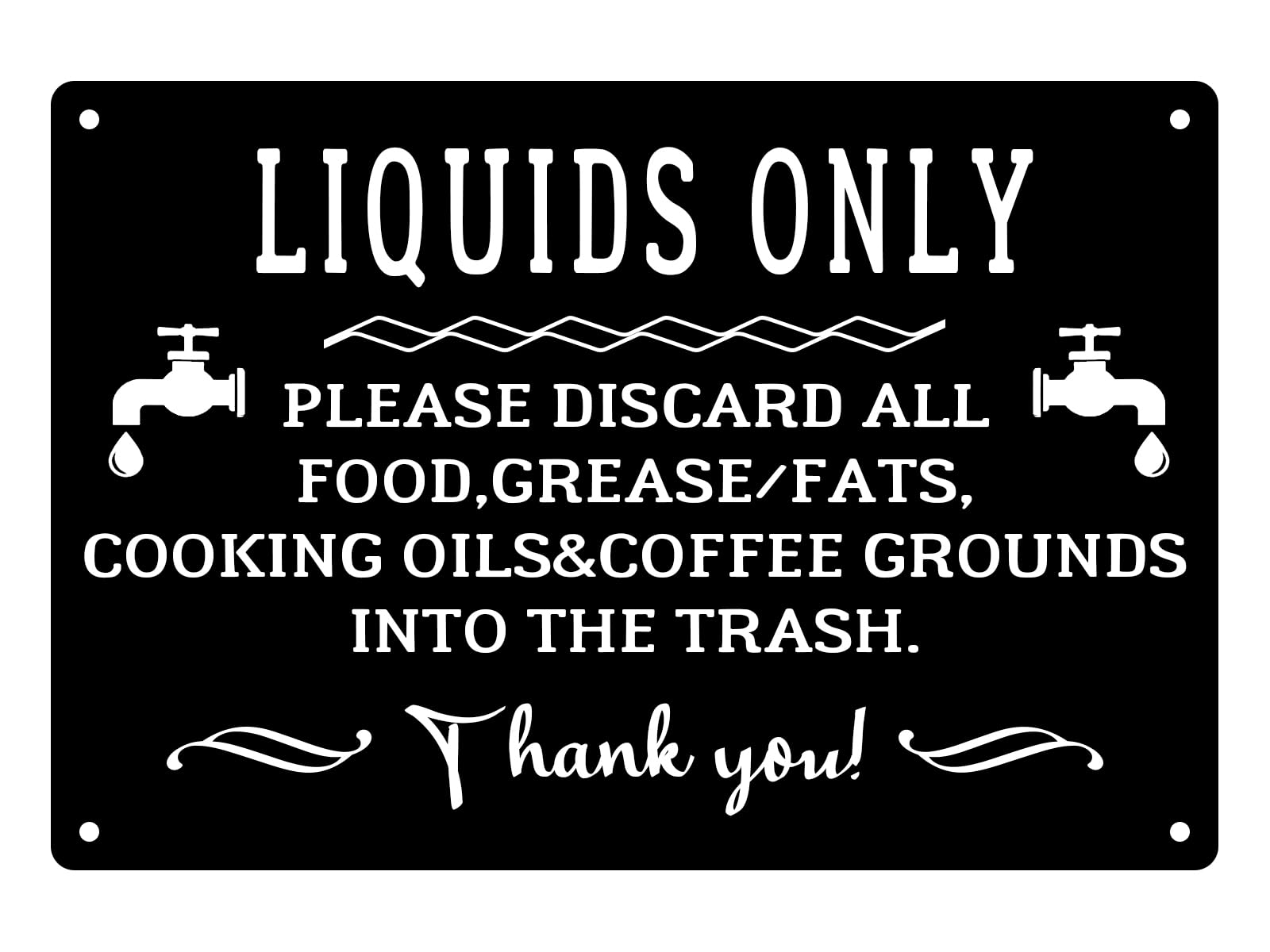 Amazon.com: Liquids Only Please Discard All Food Grease Fats