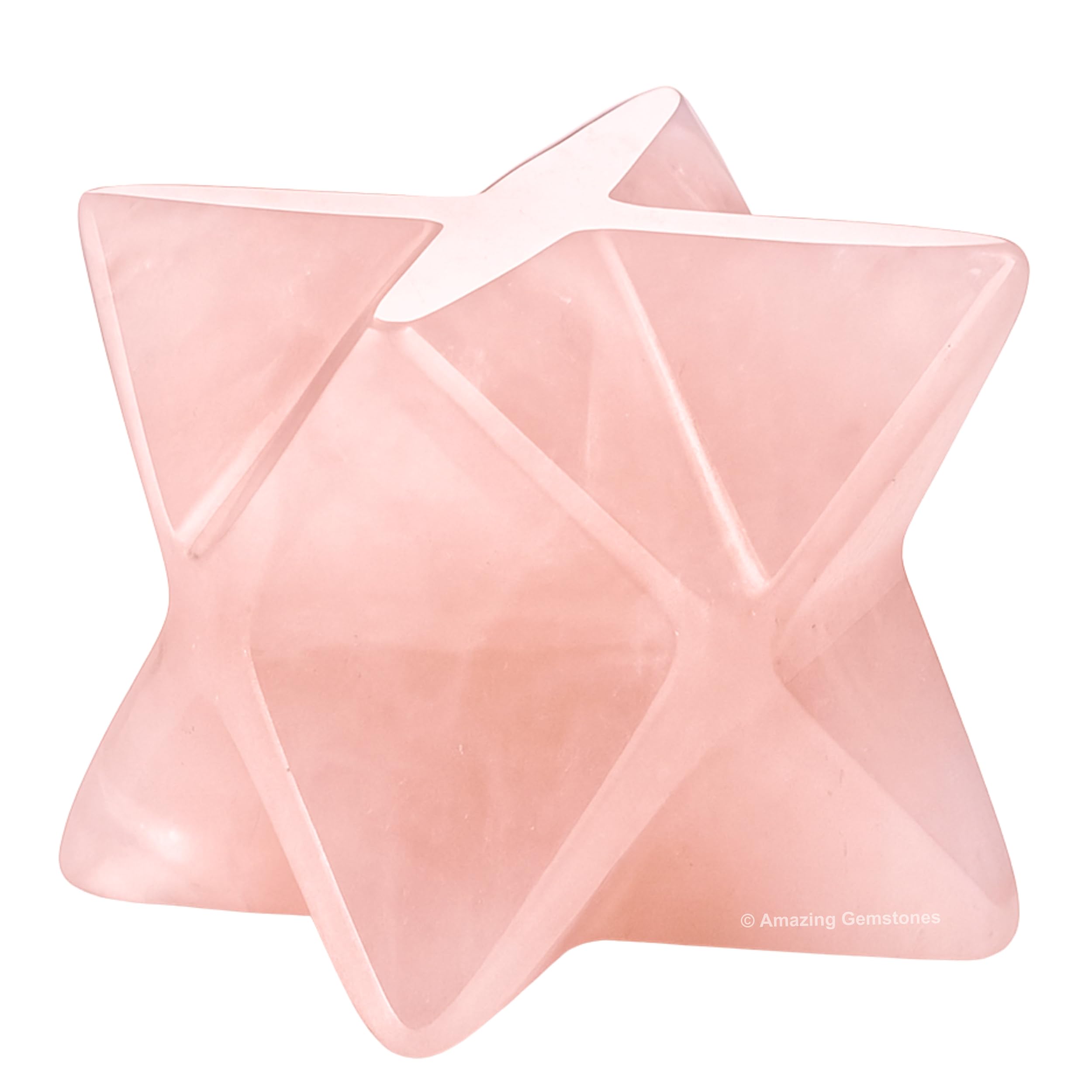 Amazon.com: Amazing Gemstone Rose Quartz Merkaba Crystal - 1