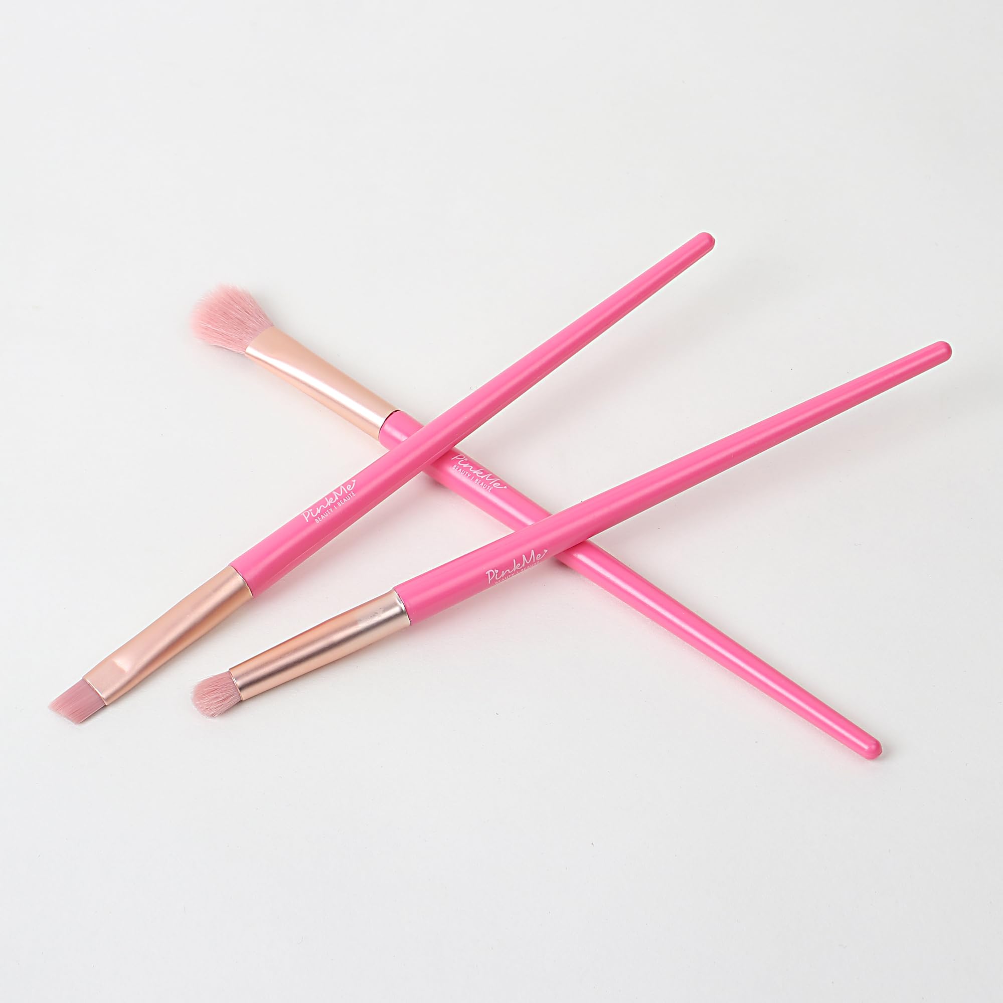 MINISO Exquisite Eye Makeup Brush Set 3-IN-1, PINK ME! Series Beauty Brushes Set 2