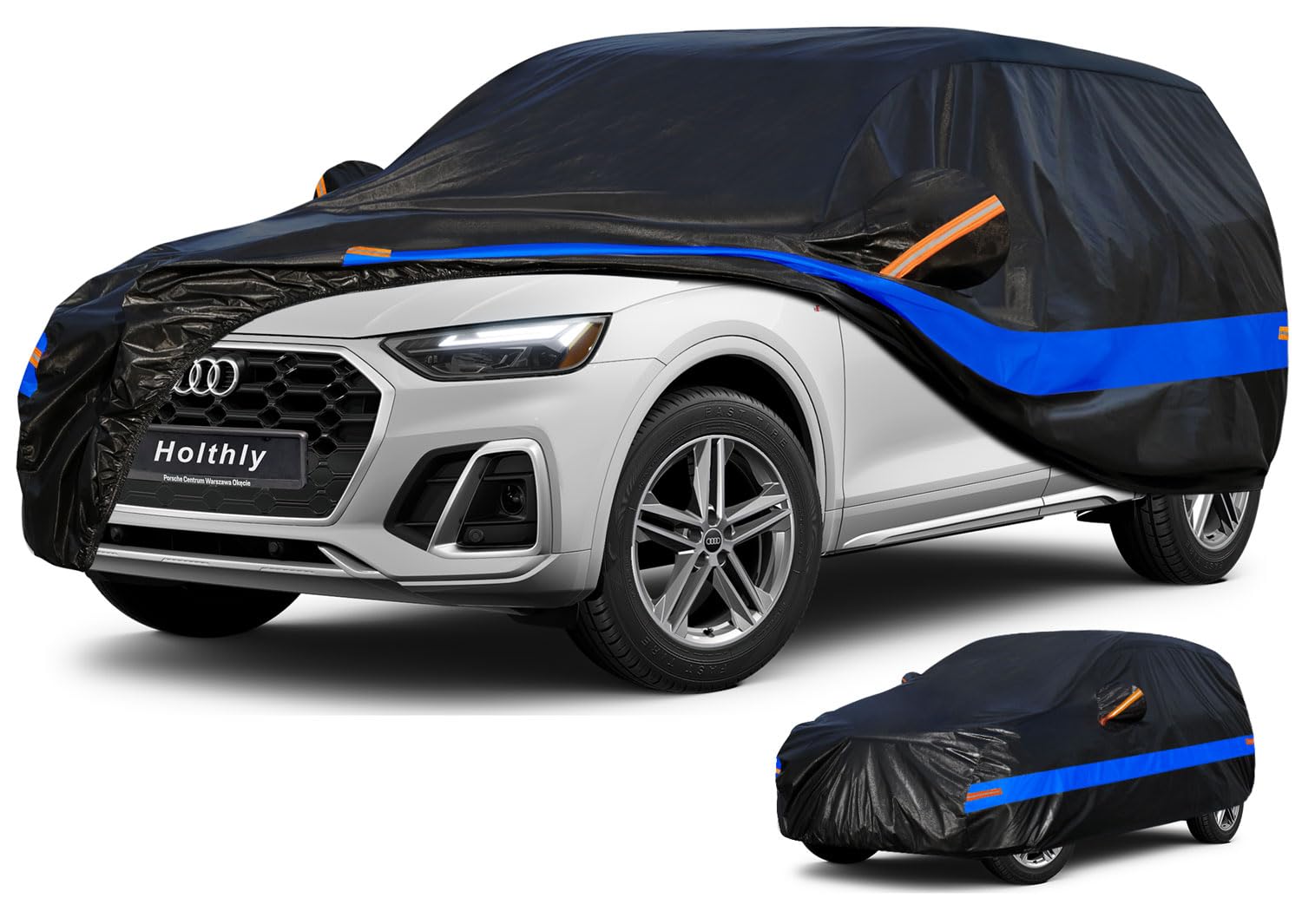 Telo Copriauto da Esterno, Holthly 10 Strati Telo Copri Auto Felpato 100% Impermeabile, Copertura Auto Adatta per Suv 4x4 Audi Q5, BMW X3, Renault Koleos,VW Tiguan Allspace, etc. YL