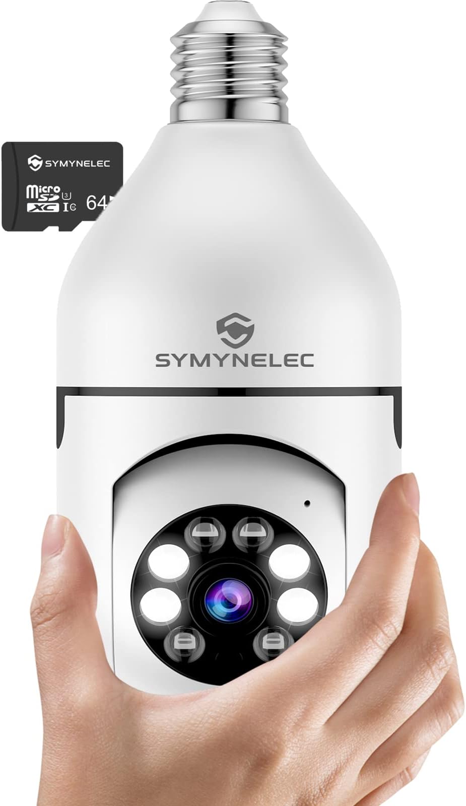 Amazon.com : SYMYNELEC Light Bulb Security Camera 2.4GHz WiFi 1080P ...