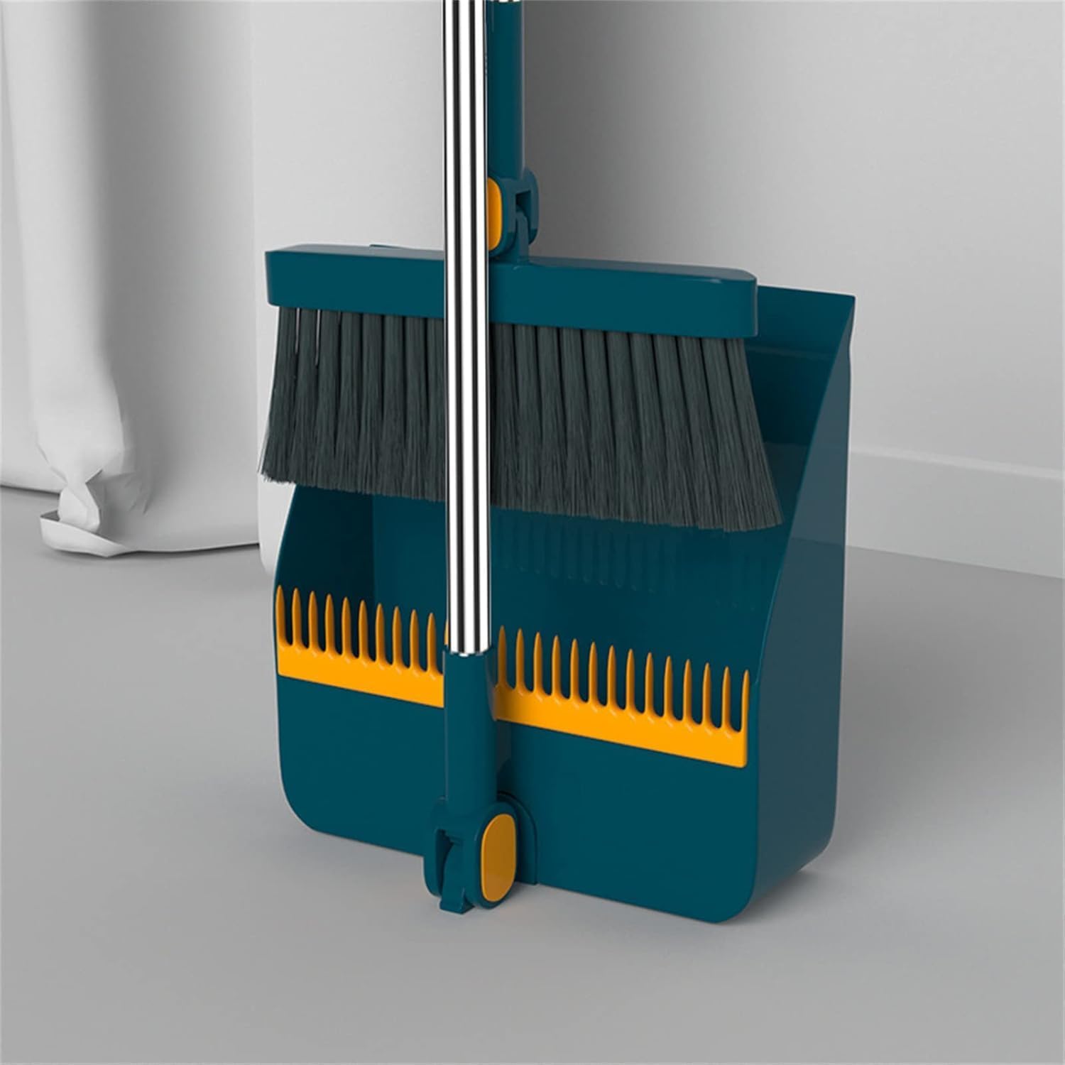 Kiesh Broom Brush & Dustpan with Extendable Long Handle Broom Combo Set Self-Cleaning with Dustpan Rotation Head and Standing Dustpan, Sweeping Stand Up for Floor Cleaning Schools Hotel Home (Blue) (B0DC59C9L8) Amazon Price History, Amazon Price Tracker