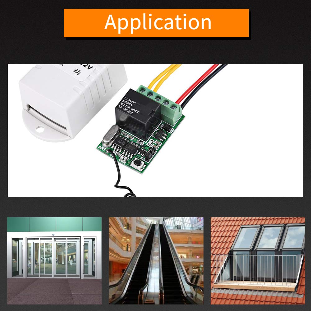 Relaisschalter, Fernschalter Set mit Fernbedienung DC 4V 5V 6V 7,4V 9V 12V Wireless Relais Fernbedienung Ein Schlüsselschalter Empfänger + Sender für Computer Mainframe
