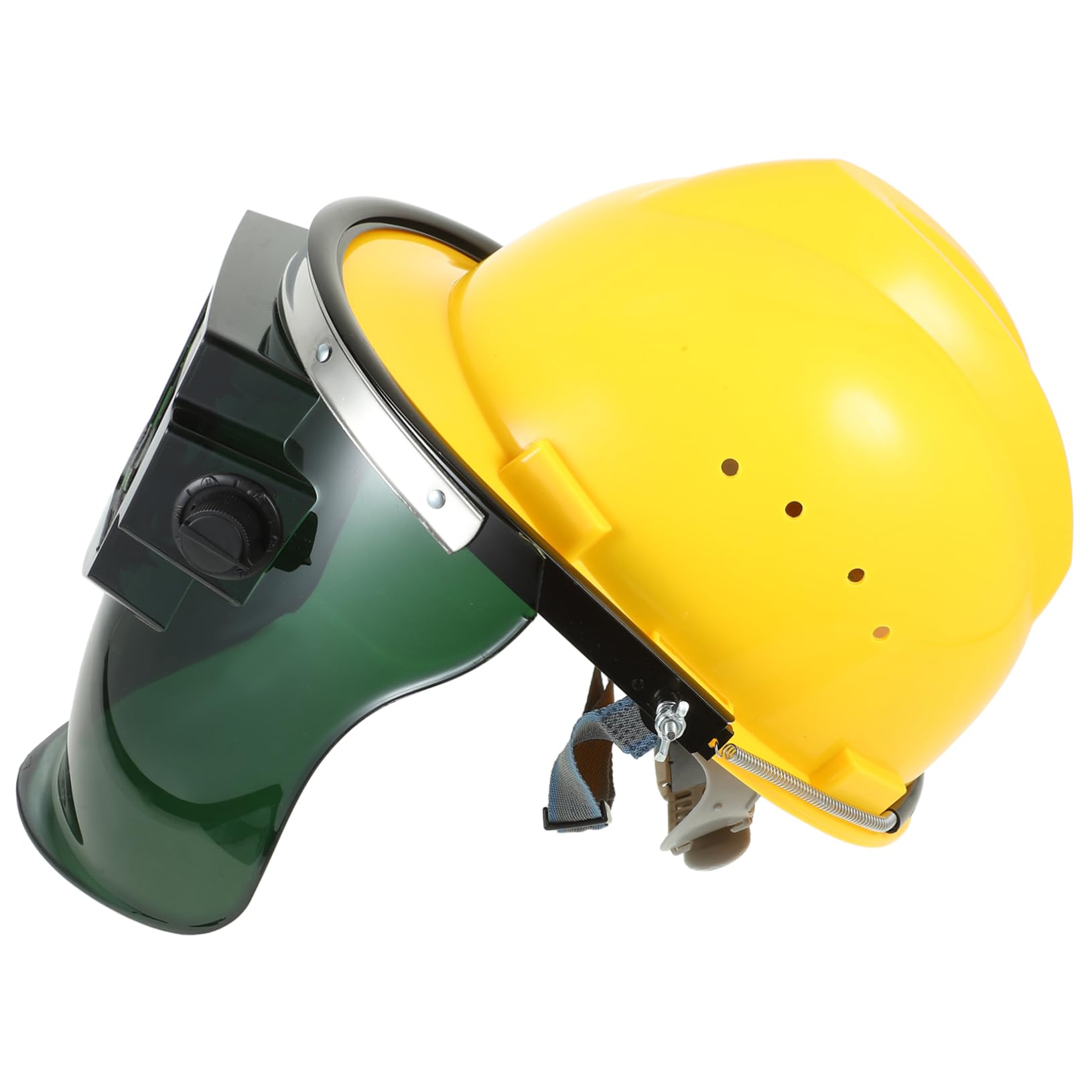 Maschera da Saldatore Autoscurante Gialla con Ampia Visuale