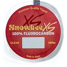 Snowbee XS Fluorocarbon Clear Leader 100 m, 0.28 mm / 12 lb 5.5 kg, UltraLow Stretch Japanese Fluorocarbon, Clear Invisible Finish