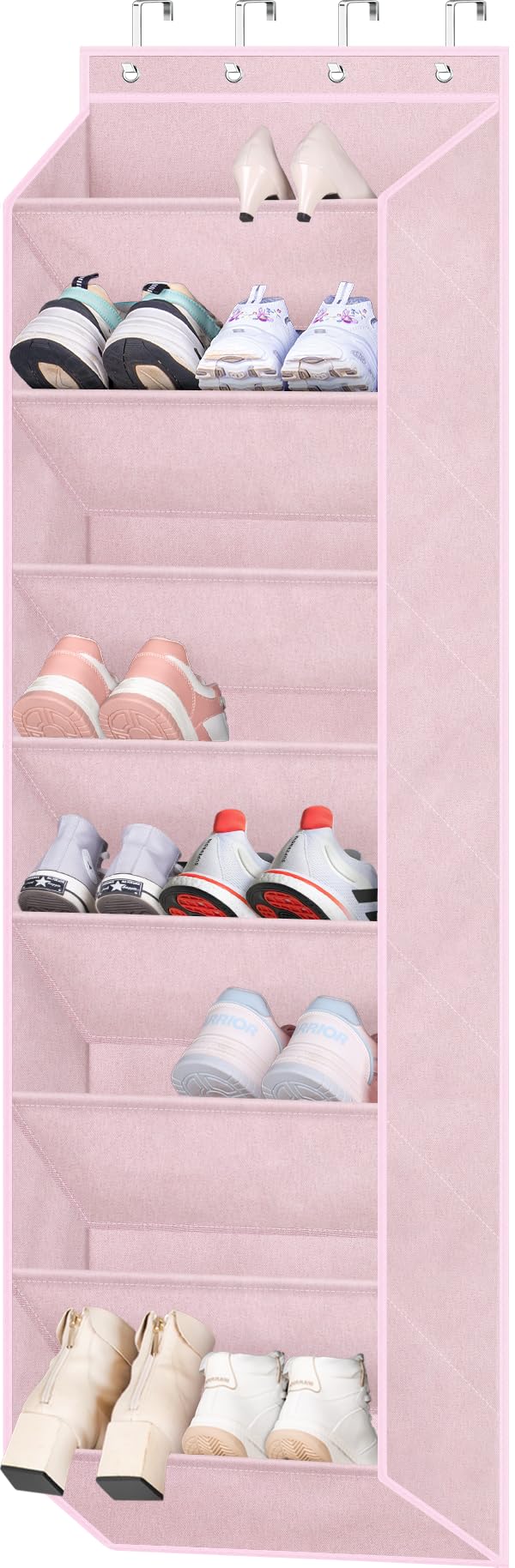 Rangement pour enfants à suspendre à la porte rose SLEEPING LAMB pour organiser la chambre au quotidien