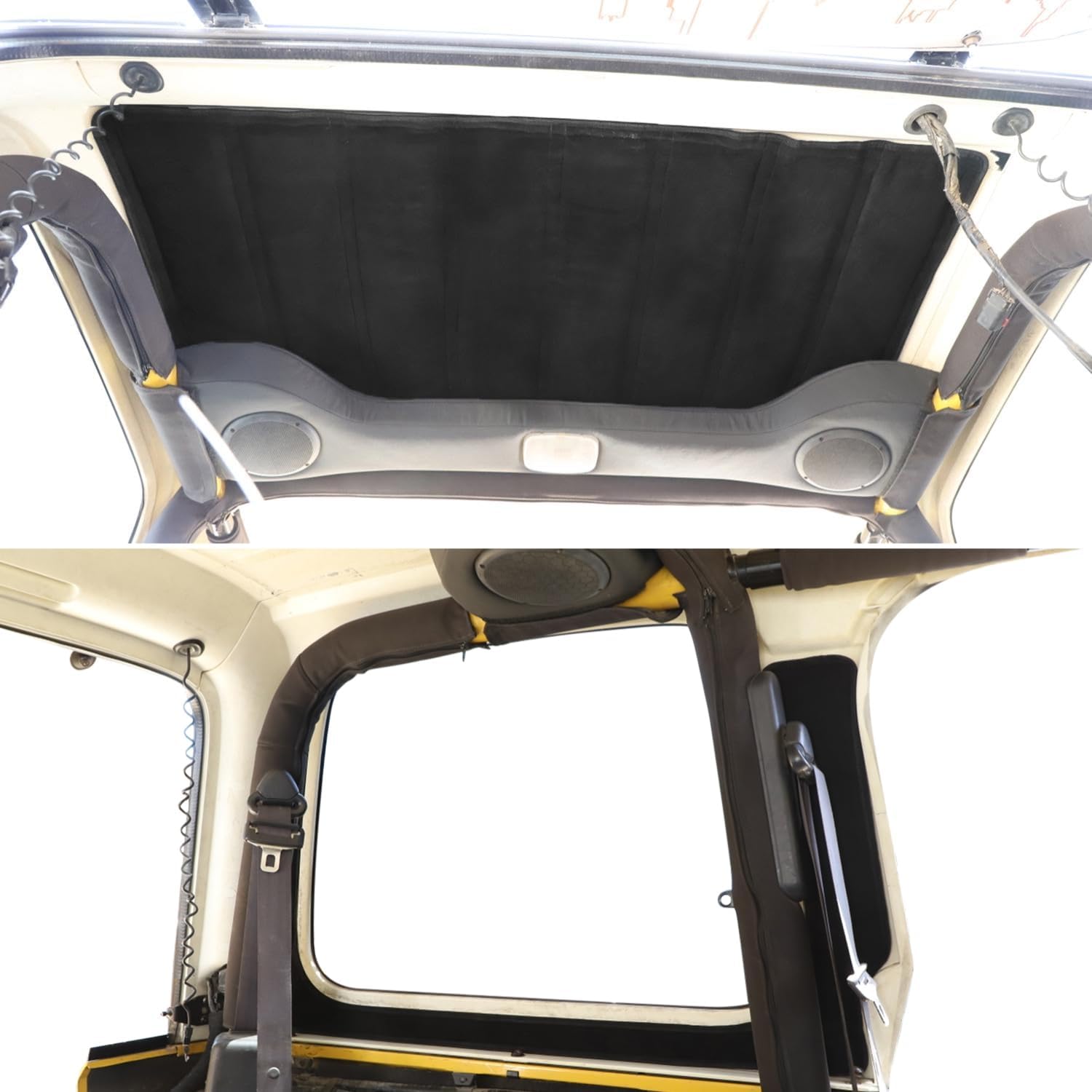 4-Pack All-Season Thermal Insulation for Jeep Wrangler TJ 1997-2006 Accessories Headliner Roof Heat Insulation, Hardtop Rear Window Ceiling Liners Headheater Pad