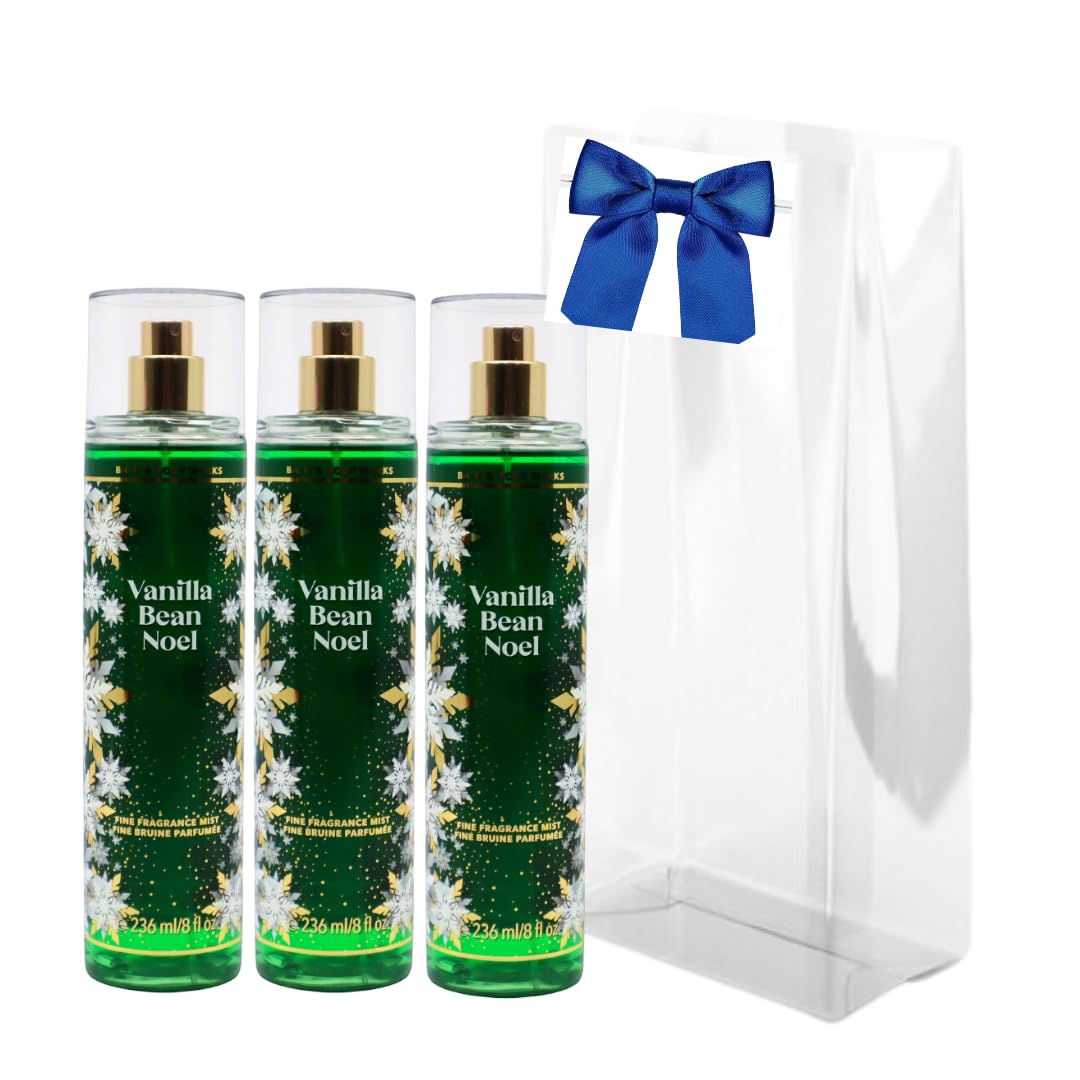Bath & Body Works Vanilla Bean Noel Fine Fragrance Mist Gift Pack for Holiday - Lot of 3