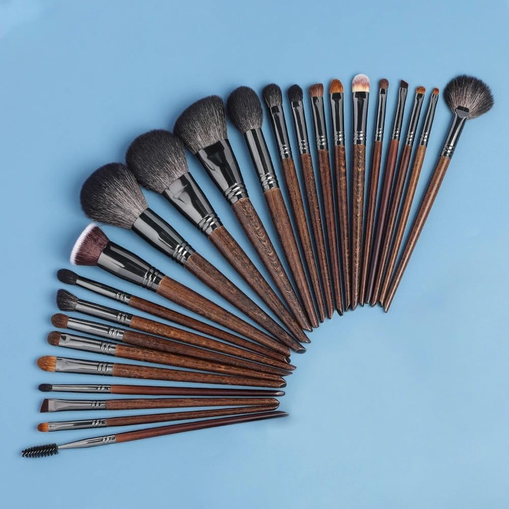 Make-up-Pinsel-Set, 24-teilig, natürliches Ziegenhaar, Puder, Foundation, Konturen, Verblenden, Lidschatten, Eyeliner, Make-up-Werkzeuge