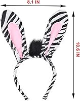 Vista 68 de HODRME - Diadema de orejas y cuernos de animales de felpa, para Halloween, Navidad, festival, fiesta temática de animales, cosplay, o disfraz