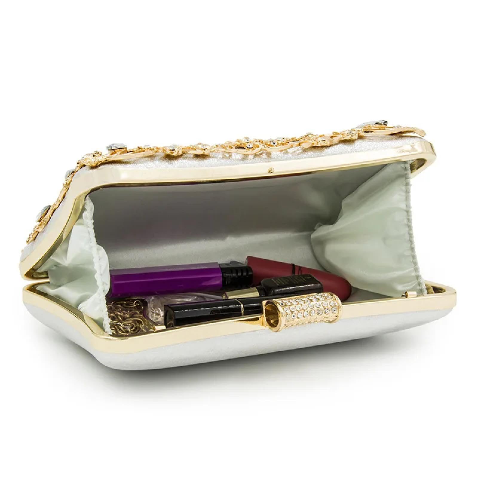 Abendtasche Damen Clutch Aushohl Stil Frauen Abend Taschen Strass Steine Metall Clutch Schulter Party Geldbörse Kristall Handtasche